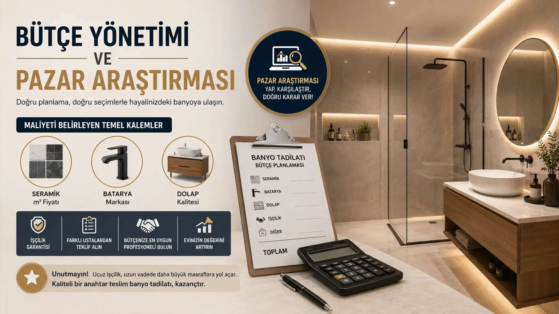Banyo Tadilatı Bütçe Planlaması